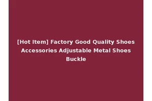 [Hot Item] Factory Good Quality Shoes Accessories Adjustable Metal Shoes Buckle