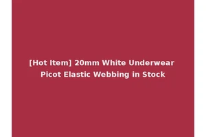 [Hot Item] 20mm White Underwear Picot Elastic Webbing in Stock