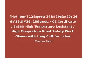 [Hot Item] 12" 14'' 16'' 18" / CE Certificate / En388 High Temprature Resistant / High Temprature Proof Safety Work Gloves with Long Cuff for Labor Protection
