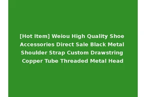 [Hot Item] Weiou High Quality Shoe Accessories Direct Sale Black Metal Shoulder Strap Custom Drawstring Copper Tube Threaded Metal Head