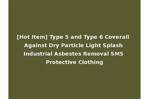 [Hot Item] Type 5 and Type 6 Coverall Against Dry Particle Light Splash Industrial Asbestos Removal SMS Protective Clothing