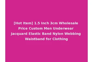 [Hot Item] 1.5 Inch 3cm Wholesale Price Custom Men Underwear Jacquard Elastic Band Nylon Webbing Waistband for Clothing