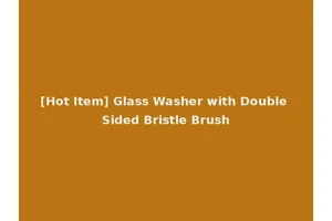 [Hot Item] Glass Washer with Double Sided Bristle Brush