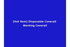 [Hot Item] Disposable Coverall Working Coverall