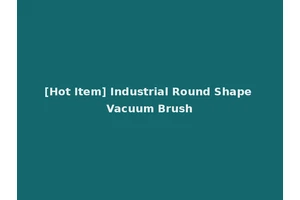 [Hot Item] Industrial Round Shape Vacuum Brush