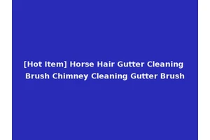 [Hot Item] Horse Hair Gutter Cleaning Brush Chimney Cleaning Gutter Brush