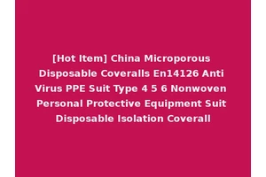 [Hot Item] China Microporous Disposable Coveralls En14126 Anti Virus PPE Suit Type 4 5 6 Nonwoven Personal Protective Equipment Suit Disposable Isolation Coverall