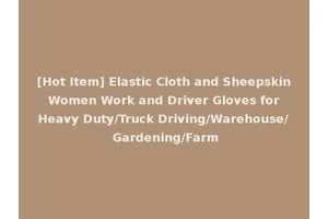 [Hot Item] Elastic Cloth and Sheepskin Women Work and Driver Gloves for Heavy Duty/Truck Driving/Warehouse/ Gardening/Farm