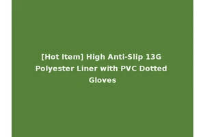 [Hot Item] High Anti-Slip 13G Polyester Liner with PVC Dotted Gloves