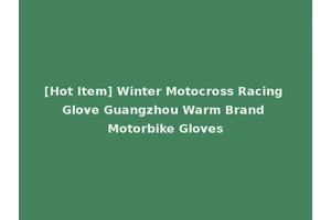 [Hot Item] Winter Motocross Racing Glove Guangzhou Warm Brand Motorbike Gloves