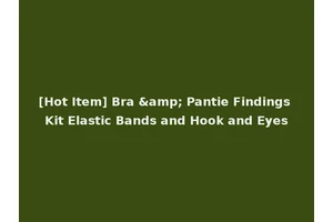 [Hot Item] Bra &amp; Pantie Findings Kit Elastic Bands and Hook and Eyes
