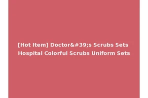 [Hot Item] Doctor's Scrubs Sets Hospital Colorful Scrubs Uniform Sets
