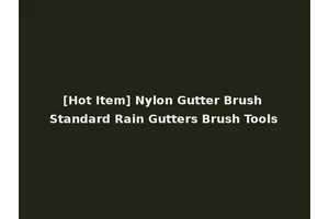 [Hot Item] Nylon Gutter Brush Standard Rain Gutters Brush Tools
