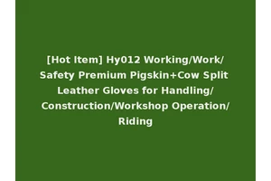 [Hot Item] Hy012 Working/Work/Safety Premium Pigskin+Cow Split Leather Gloves for Handling/Construction/Workshop Operation/Riding