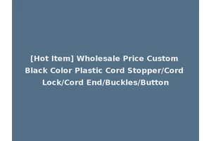 [Hot Item] Wholesale Price Custom Black Color Plastic Cord Stopper/Cord Lock/Cord End/Buckles/Button