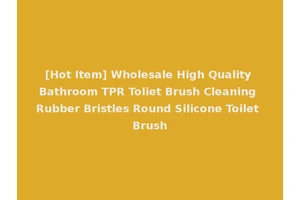 [Hot Item] Wholesale High Quality Bathroom TPR Toliet Brush Cleaning Rubber Bristles Round Silicone Toilet Brush