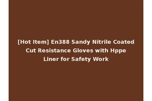 [Hot Item] En388 Sandy Nitrile Coated Cut Resistance Gloves with Hppe Liner for Safety Work