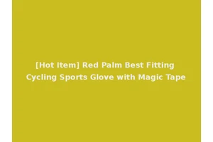 [Hot Item] Red Palm Best Fitting Cycling Sports Glove with Magic Tape