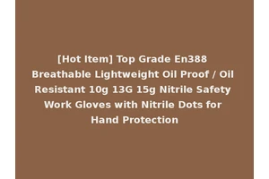 [Hot Item] Top Grade En388 Breathable Lightweight Oil Proof / Oil Resistant 10g 13G 15g Nitrile Safety Work Gloves with Nitrile Dots for Hand Protection
