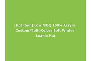 [Hot Item] Low MOQ 100% Acrylic Custom Multi-Colors Soft Winter Beanie Hat