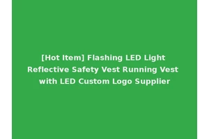 [Hot Item] Flashing LED Light Reflective Safety Vest Running Vest with LED Custom Logo Supplier