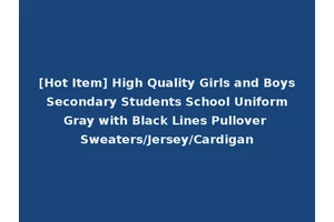 [Hot Item] High Quality Girls and Boys Secondary Students School Uniform Gray with Black Lines Pullover Sweaters/Jersey/Cardigan