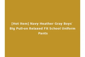[Hot Item] Navy Heather Gray Boys′ Big Pull-on Relaxed Fit School Uniform Pants