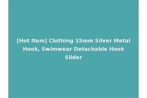 [Hot Item] Clothing 15mm Silver Metal Hook, Swimwear Detachable Hook Slider