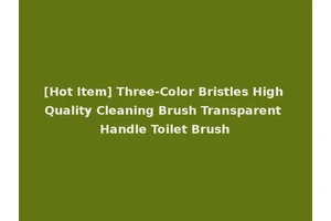 [Hot Item] Three-Color Bristles High Quality Cleaning Brush Transparent Handle Toilet Brush