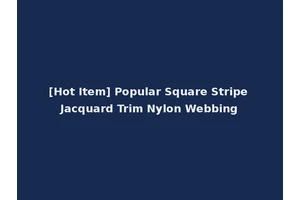 [Hot Item] Popular Square Stripe Jacquard Trim Nylon Webbing