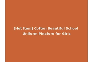 [Hot Item] Cotton Beautiful School Uniform Pinafore for Girls