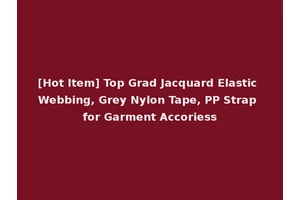 [Hot Item] Top Grad Jacquard Elastic Webbing, Grey Nylon Tape, PP Strap for Garment Accoriess