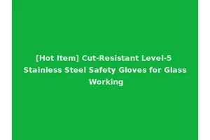 [Hot Item] Cut-Resistant Level-5 Stainless Steel Safety Gloves for Glass Working