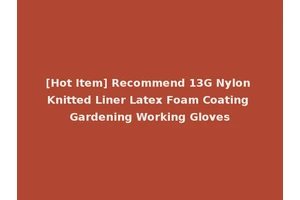 [Hot Item] Recommend 13G Nylon Knitted Liner Latex Foam Coating Gardening Working Gloves
