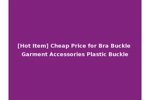 [Hot Item] Cheap Price for Bra Buckle Garment Accessories Plastic Buckle