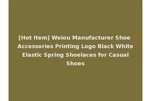 [Hot Item] Weiou Manufacturer Shoe Accessories Printing Logo Black White Elastic Spring Shoelaces for Casual Shoes