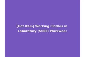 [Hot Item] Working Clothes in Laboratory (S005) Workwear