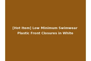 [Hot Item] Low Minimum Swimwear Plastic Front Closures in White