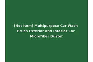 [Hot Item] Multipurpose Car Wash Brush Exterior and Interior Car Microfiber Duster