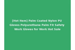 [Hot Item] Palm Coated Nylon PU Gloves Polyurethane Palm Fit Safety Work Gloves for Work Hot Sale