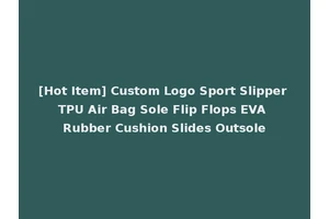 [Hot Item] Custom Logo Sport Slipper TPU Air Bag Sole Flip Flops EVA Rubber Cushion Slides Outsole