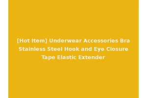 [Hot Item] Underwear Accessories Bra Stainless Steel Hook and Eye Closure Tape Elastic Extender