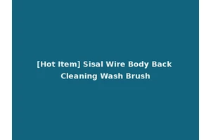 [Hot Item] Sisal Wire Body Back Cleaning Wash Brush