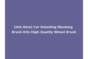 [Hot Item] Car Detailing Washing Brush Kits High Quality Wheel Brush