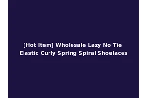 [Hot Item] Wholesale Lazy No Tie Elastic Curly Spring Spiral Shoelaces