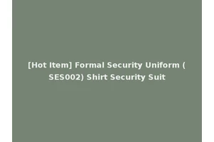 [Hot Item] Formal Security Uniform (SES002) Shirt Security Suit