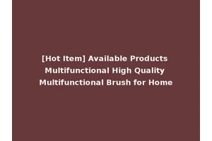 [Hot Item] Available Products Multifunctional High Quality Multifunctional Brush for Home