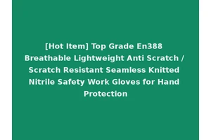 [Hot Item] Top Grade En388 Breathable Lightweight Anti Scratch / Scratch Resistant Seamless Knitted Nitrile Safety Work Gloves for Hand Protection
