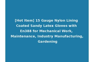 [Hot Item] 15 Gauge Nylon Lining Coated Sandy Latex Gloves with En388 for Mechanical Work, Maintenance, Industry Manufacturing, Gardening