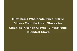 [Hot Item] Wholesale Price Nitrile Gloves Manufacturer Gloves for Cleaning Kitchen Gloves, Vinyl/Nitrile Blended Glove
